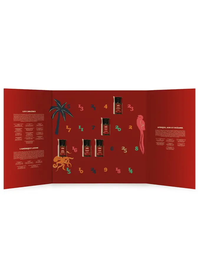 Calendrier de l’Avent Intérieur du calendrier le Monde des Rhums 25x2cl – Cave du Val d’Or